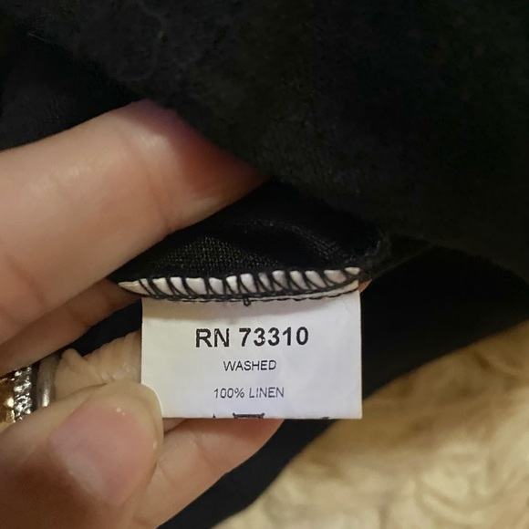 Ivan Grundahl black linen asymmetric top blouse shirt open neck 40 M Copenhagen - Picture 8 of 9